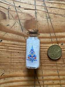 Vase mini Weihnachtsbaum blau