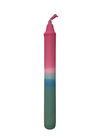Zubehör Kringel Kerze türkis pink blau